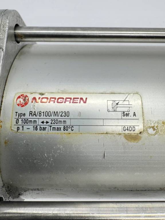 Siłownik pneumatyczny napęd liniowy docisk prasa Norgren RA/8100/M/230
