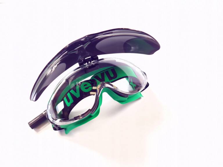 Gogle okulary spawalnicze UVEX ultrasonic z podwójnymi szybkami