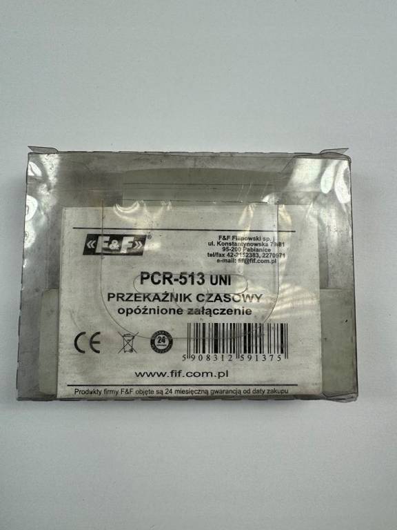 Przekaźnik czasowy PCR-513 UNI z funkcją opóźnionego załączania