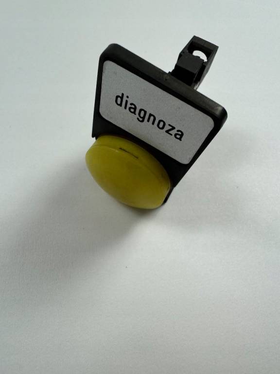 Siemens żółty przycisk IP66 używany + „Diagnoza” + 3SB3400-1A