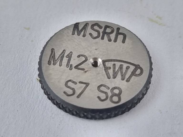 Sprawdzian pierścieniowy do gwintu MSRh M1,2 S7 S8