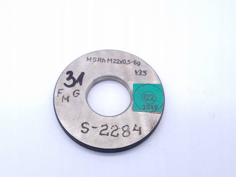 Sprawdzian pierścieniowy do gwintu MSRh M22x0,5 6g