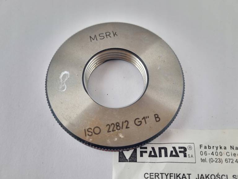 Sprawdzian pierścieniowy gwintu MSRh G1 FANAR