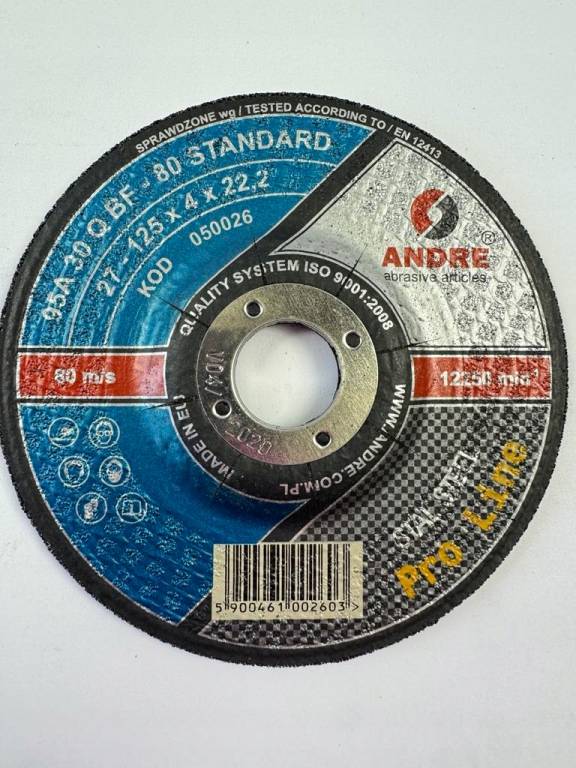 Tarcza do szlifowania ANDRE abrasive 125x4x22,2 mm