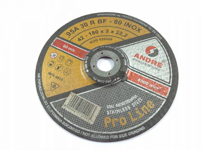 Tarcza do szlifowania Andre Ambrasives 180x3x22,2