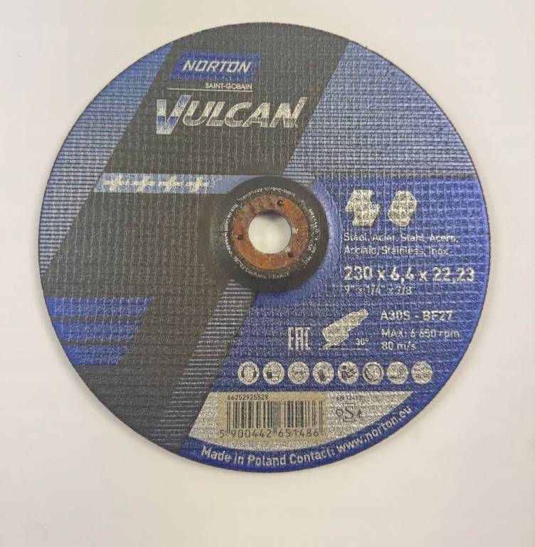 Tarcza do szlifowania NORTON VULCAN 230x6,4x22,23 mm