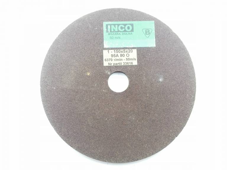 Tarcza szlifierska ściernica INCO 150x5x20 F/VAT