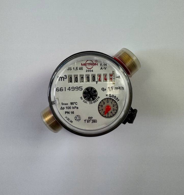 Wodomierz JS 1.5-46 DN15 PN16 100kPa