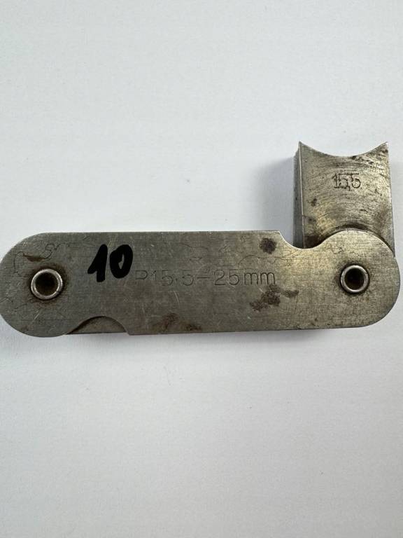 Zestaw promieniomierzy listkowych R15,5–25 mm
