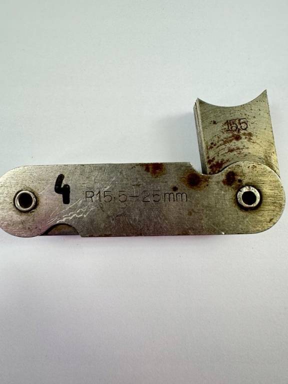 Zestaw promieniomierzy listkowych R15,5–25 mm