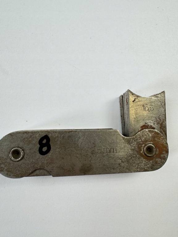 Zestaw promieniomierzy listkowych R15,5–25 mm
